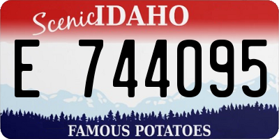 ID license plate E744095