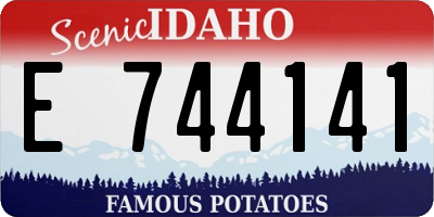 ID license plate E744141