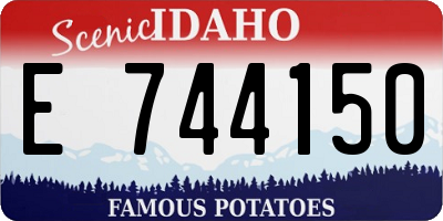 ID license plate E744150