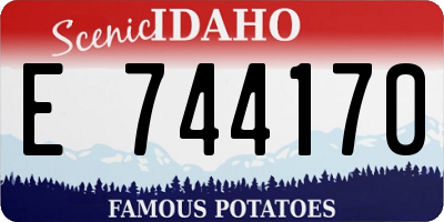 ID license plate E744170