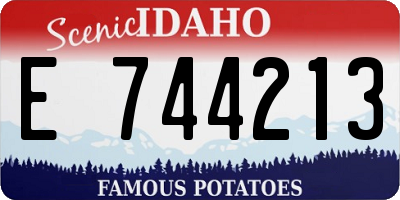 ID license plate E744213