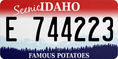 ID license plate E744223