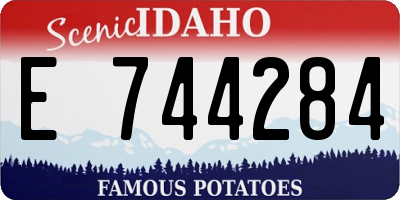ID license plate E744284
