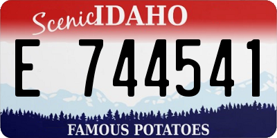 ID license plate E744541