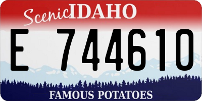 ID license plate E744610
