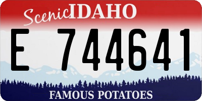 ID license plate E744641