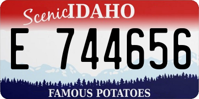 ID license plate E744656