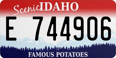 ID license plate E744906