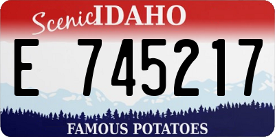 ID license plate E745217