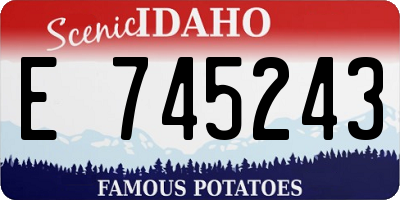 ID license plate E745243