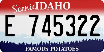 ID license plate E745322