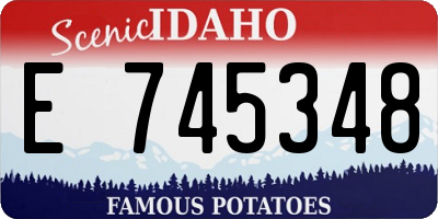 ID license plate E745348