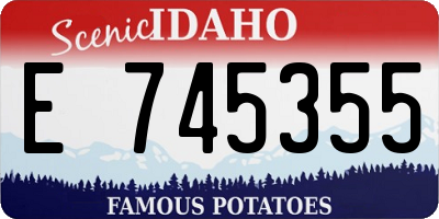 ID license plate E745355
