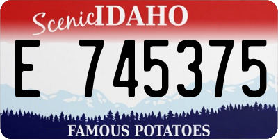 ID license plate E745375