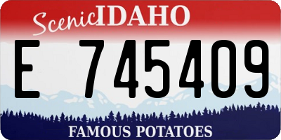 ID license plate E745409