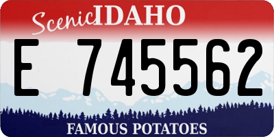 ID license plate E745562