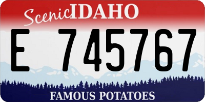 ID license plate E745767