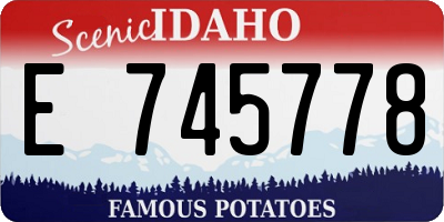 ID license plate E745778