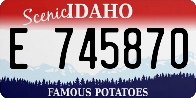 ID license plate E745870