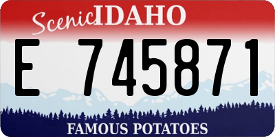 ID license plate E745871