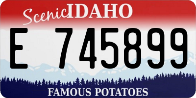 ID license plate E745899