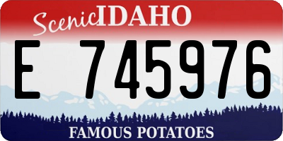ID license plate E745976