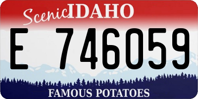 ID license plate E746059