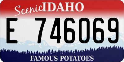 ID license plate E746069