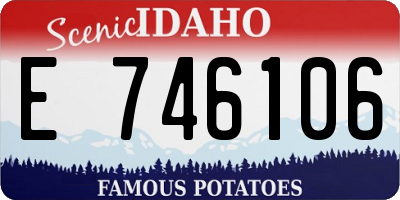 ID license plate E746106