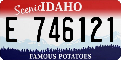 ID license plate E746121