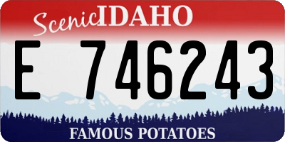 ID license plate E746243
