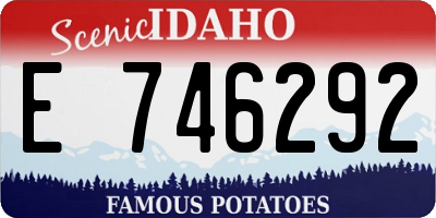 ID license plate E746292
