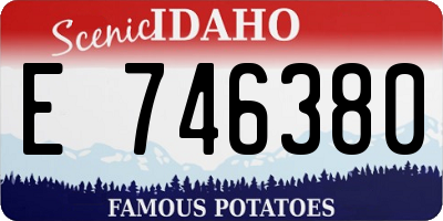 ID license plate E746380
