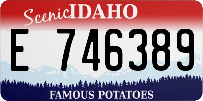ID license plate E746389