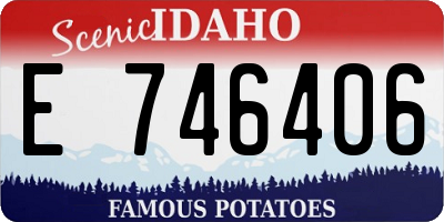 ID license plate E746406