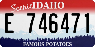 ID license plate E746471
