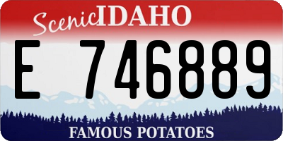 ID license plate E746889