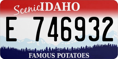 ID license plate E746932