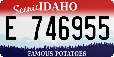 ID license plate E746955