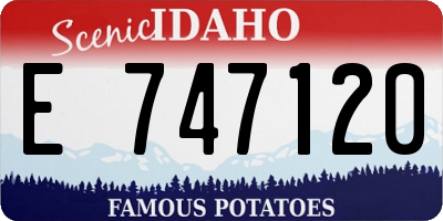 ID license plate E747120