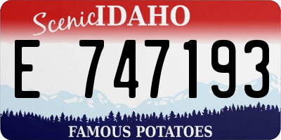ID license plate E747193