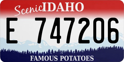 ID license plate E747206