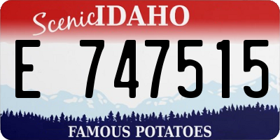 ID license plate E747515