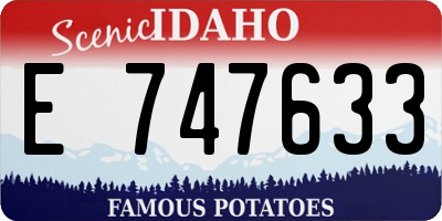ID license plate E747633
