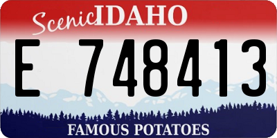 ID license plate E748413