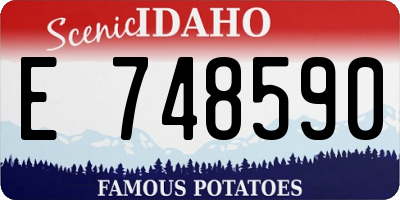 ID license plate E748590