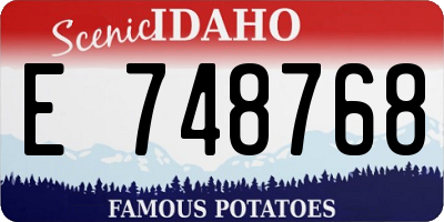 ID license plate E748768