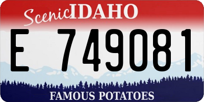 ID license plate E749081