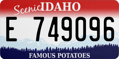 ID license plate E749096