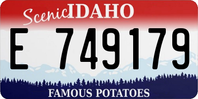 ID license plate E749179